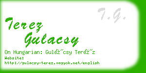 terez gulacsy business card